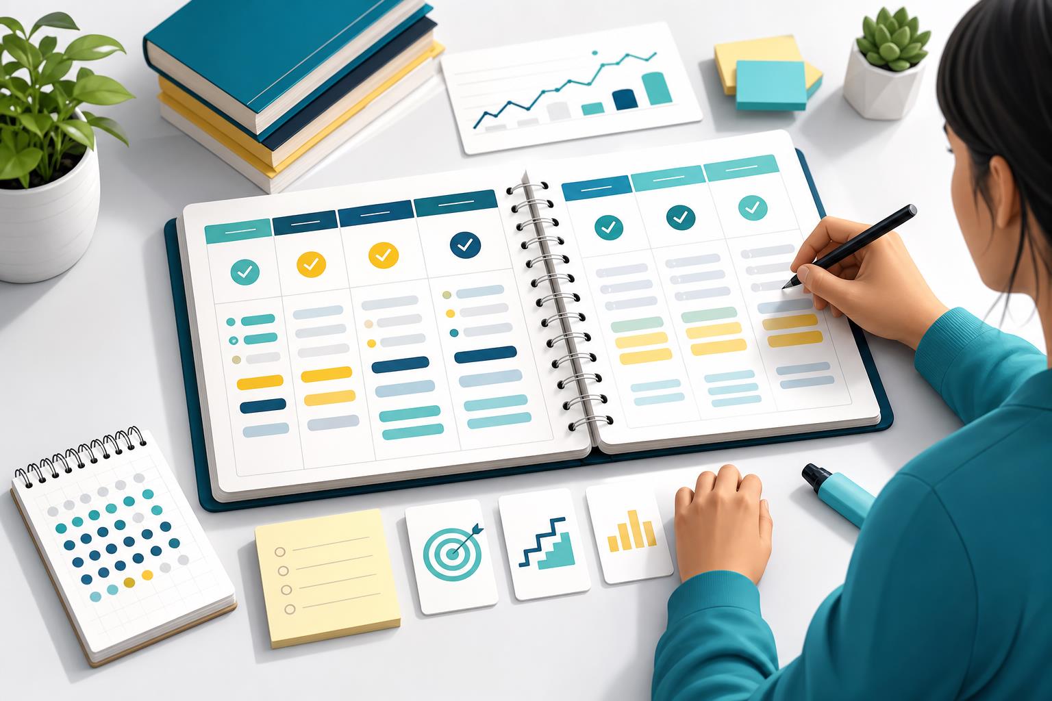 Como usar metas semanais para manter constância nos estudos